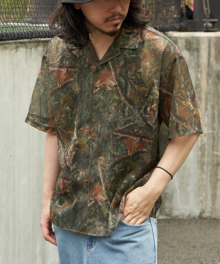 VENCE share style「メッシュ総柄半袖シャツ」|シャツ・ブラウス|