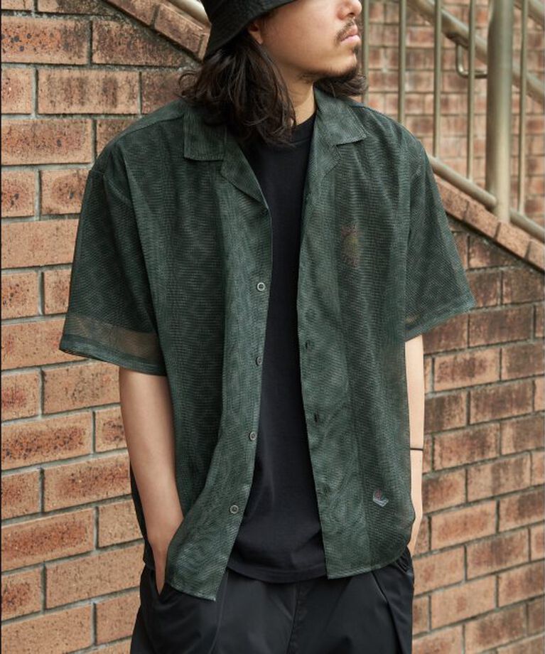 VENCE share style「メッシュ総柄半袖シャツ」|シャツ・ブラウス|