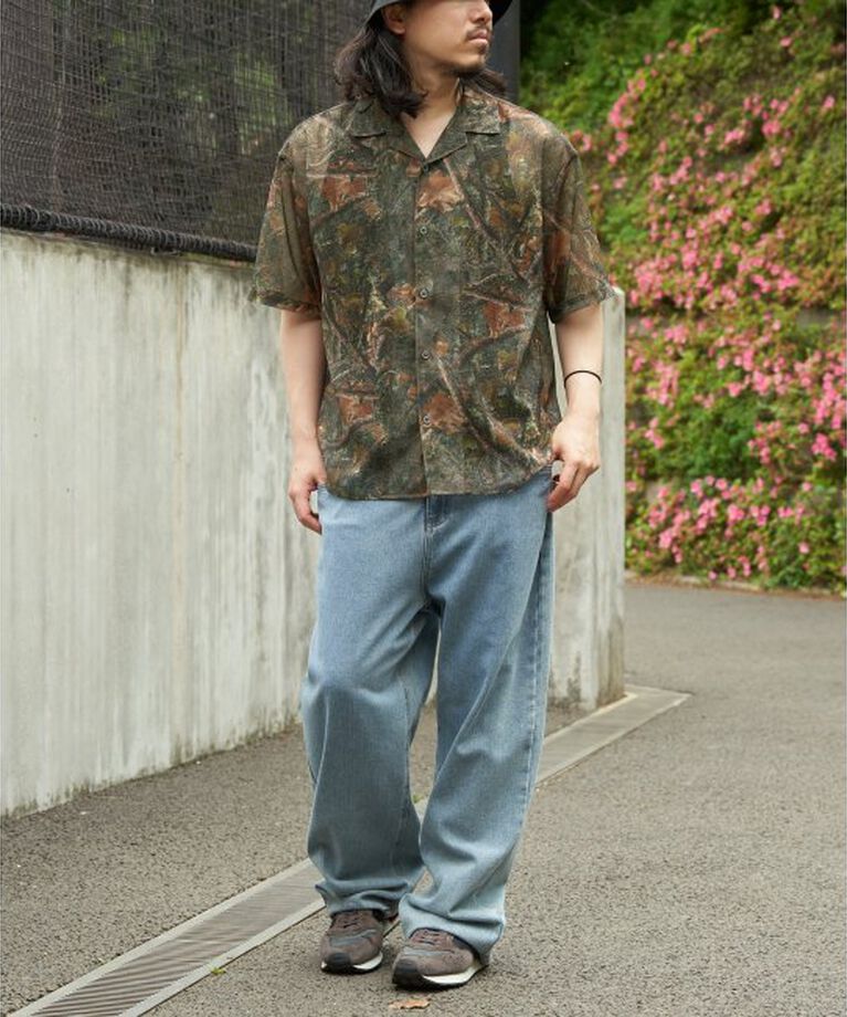 VENCE share style「メッシュ総柄半袖シャツ」|シャツ・ブラウス|