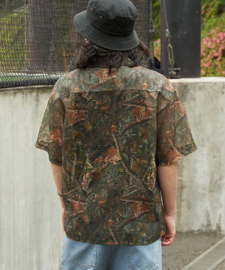 VENCE share style「メッシュ総柄半袖シャツ」|シャツ・ブラウス|
