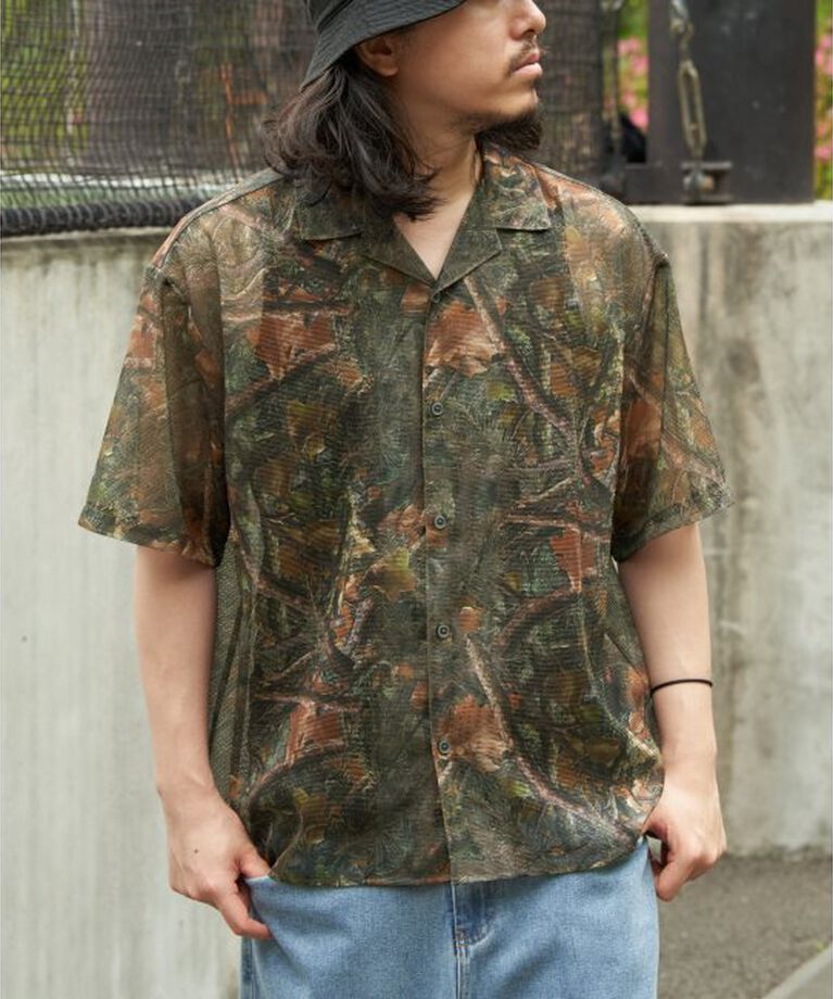 VENCE share style「メッシュ総柄半袖シャツ」|シャツ・ブラウス|