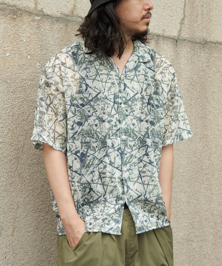 VENCE share style「メッシュ総柄半袖シャツ」|シャツ・ブラウス|ソノタ