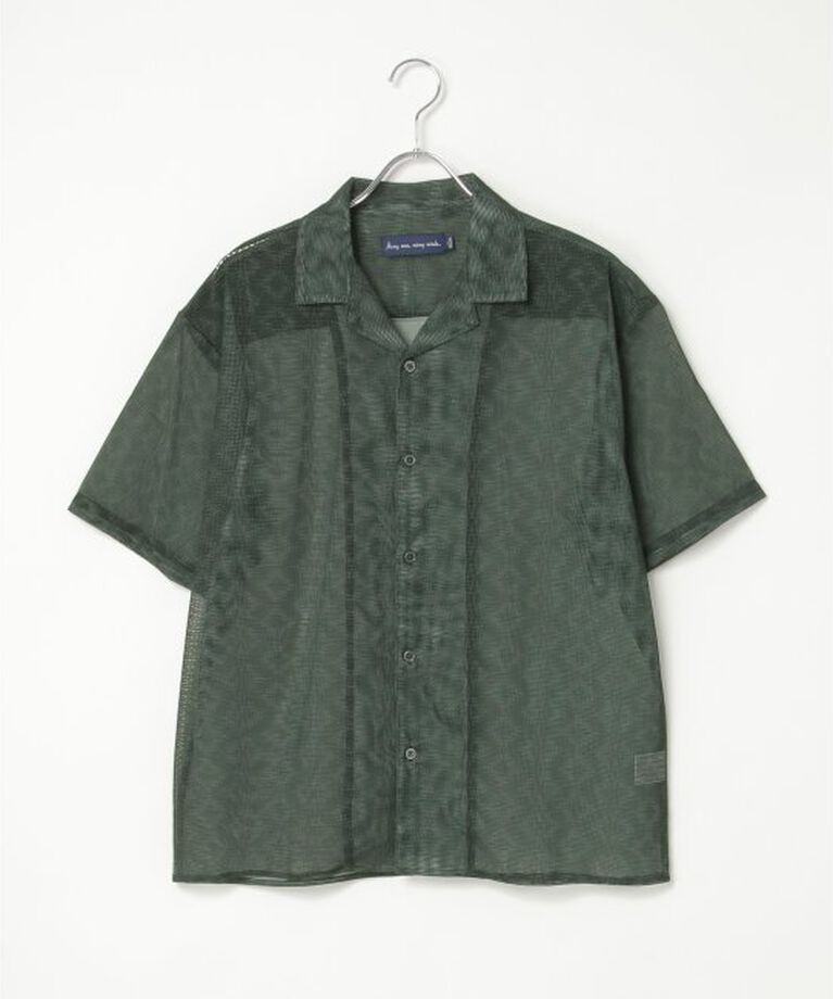 VENCE share style「メッシュ総柄半袖シャツ」|シャツ・ブラウス|