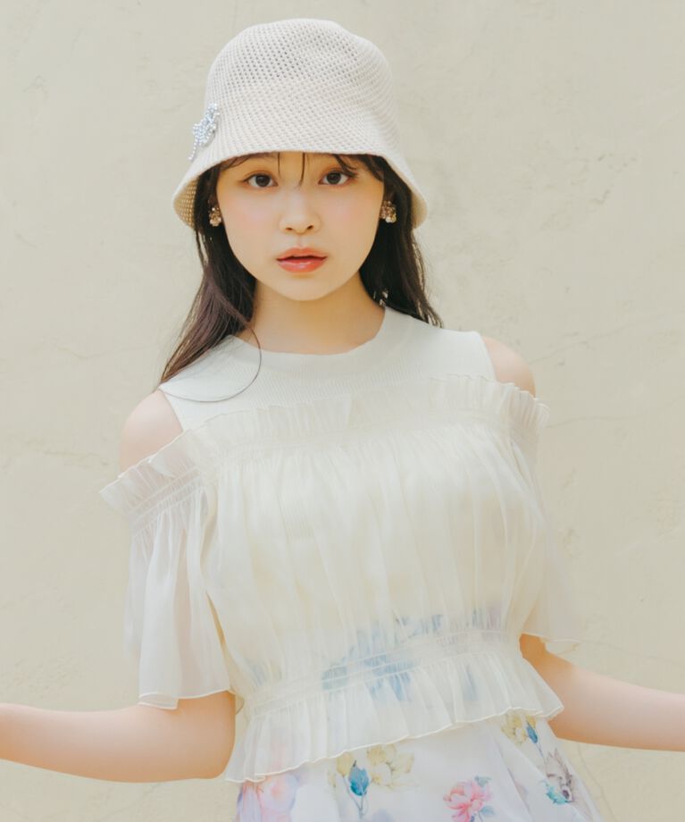 WILLSELECTION「レイヤード風オフショル半袖プルオーバー」|Tシャツ・カットソー|