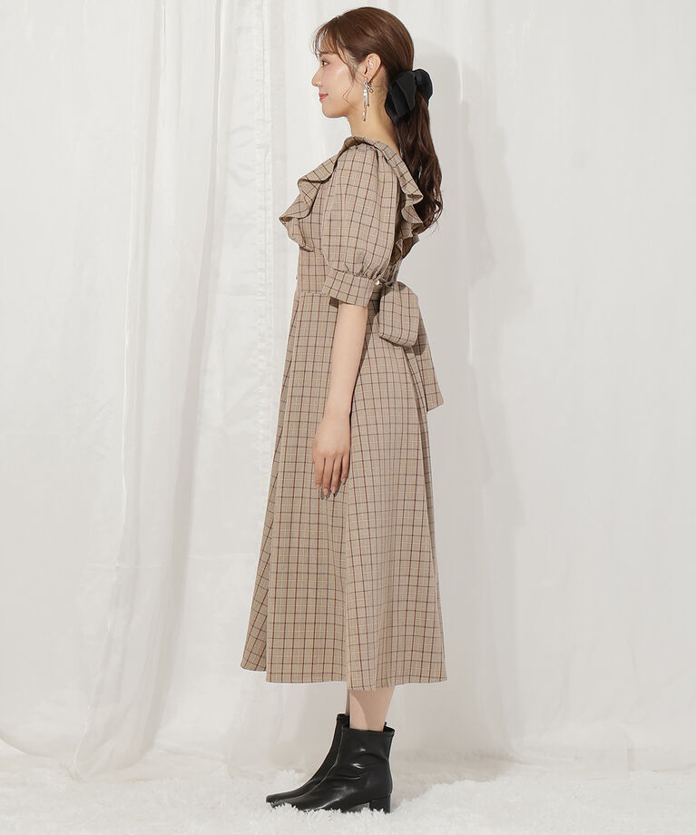 WILLSELECTION「ラッフルフリルパフ袖ワンピース」|ワンピース|