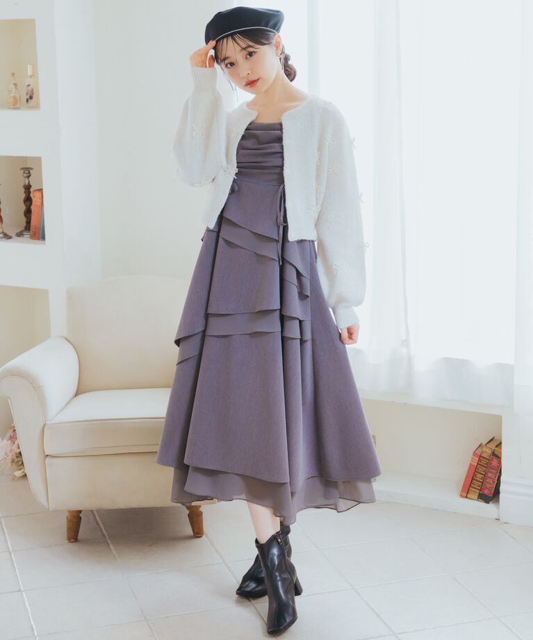 WILLSELECTION「ティアードギャザーキャミワンピース」|ワンピース|