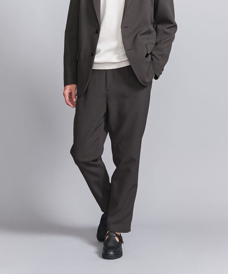 BEAUTY&YOUTH UNITED ARROWS「TORAY WLZ 1プリーツ テーパードパンツ ‐セットアップ対応‐」|チノ|