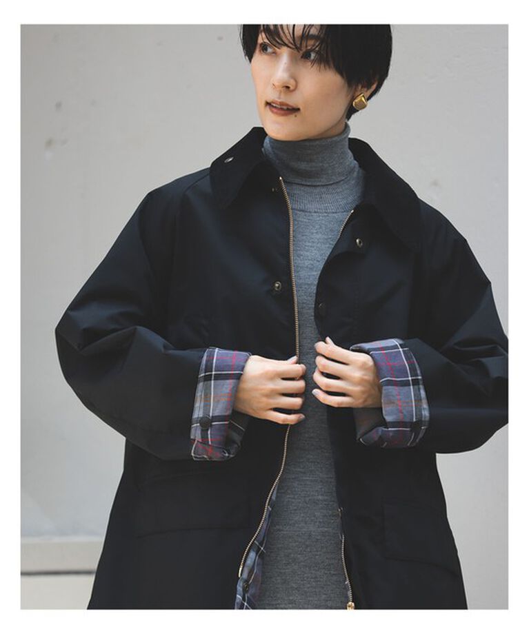 Demi-Luxe BEAMS 「Barbour / 別注 ナイロンタッサー BEDALE ジャケット」|ブルゾン・スタジャン|BLACK