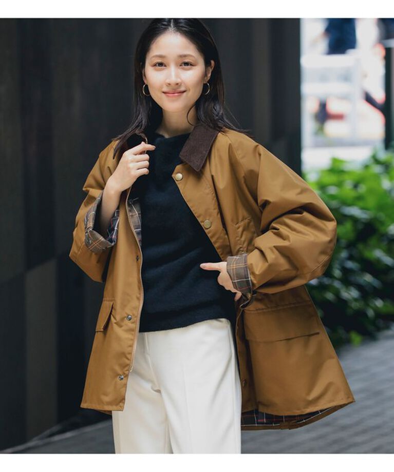 Demi-Luxe BEAMS 「Barbour / 別注 ナイロンタッサー BEDALE ジャケット」|ブルゾン・スタジャン|BEIGE