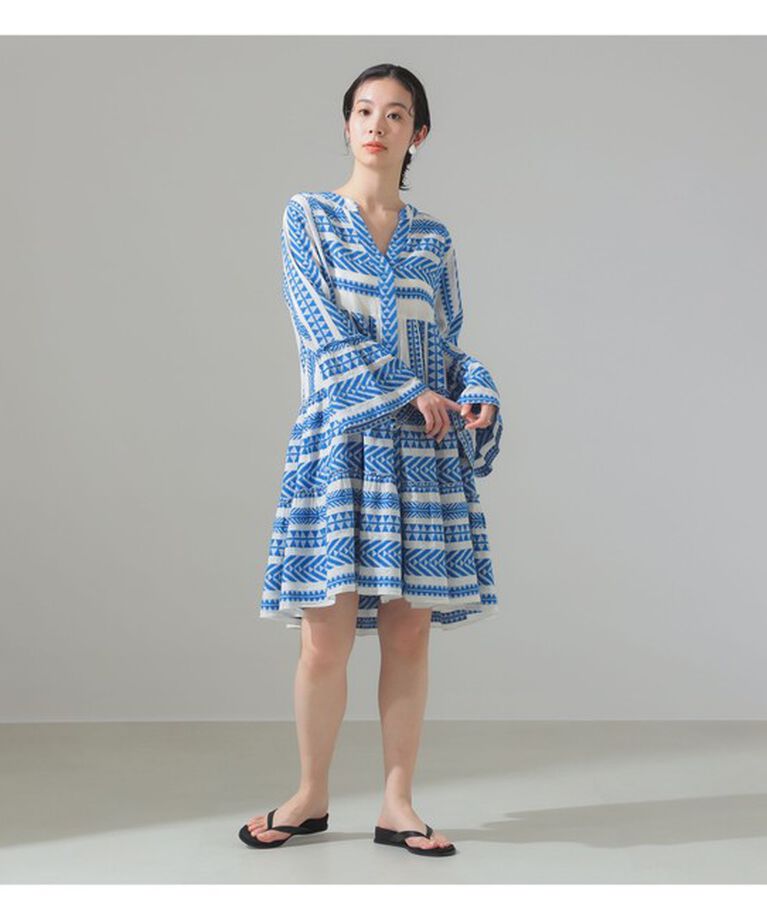 Demi-Luxe BEAMS 「【別注】Devotion TWINS / ELLA ブルージャカード チュニックワンピース」|ワンピース|