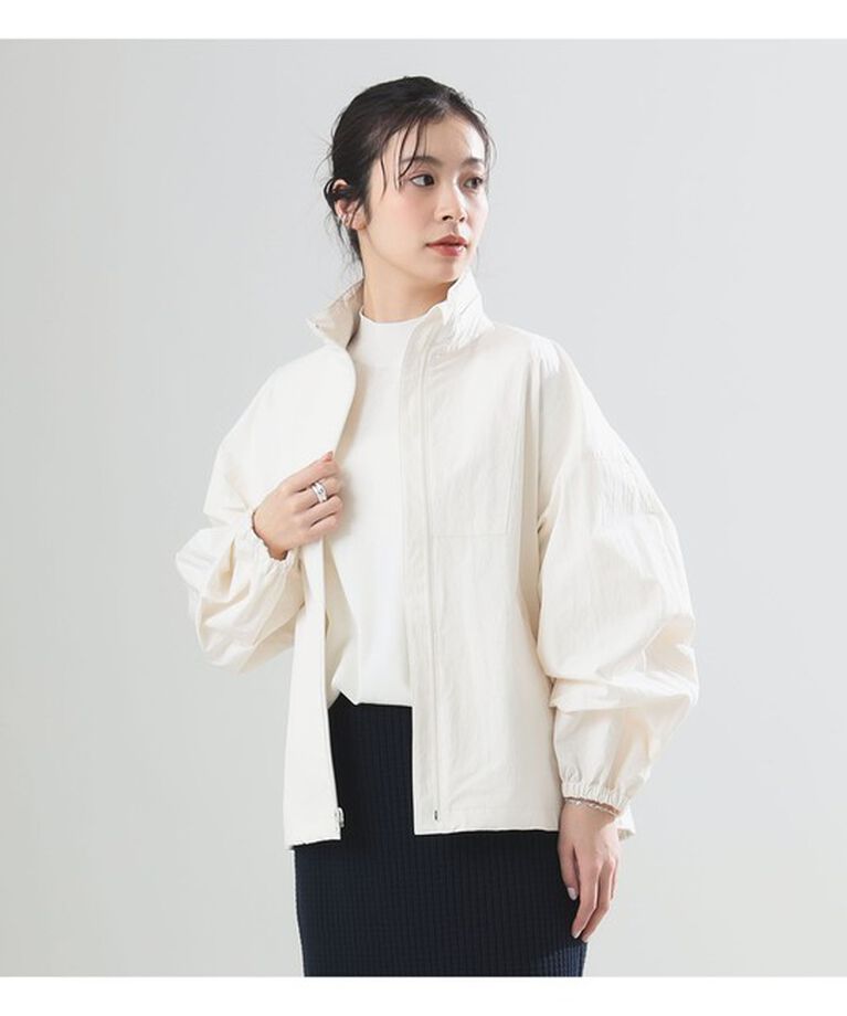 Demi-Luxe BEAMS 「AK+1 / ミニリップストップ フード ブルゾン」|ブルゾン・スタジャン|OFF_WHITE