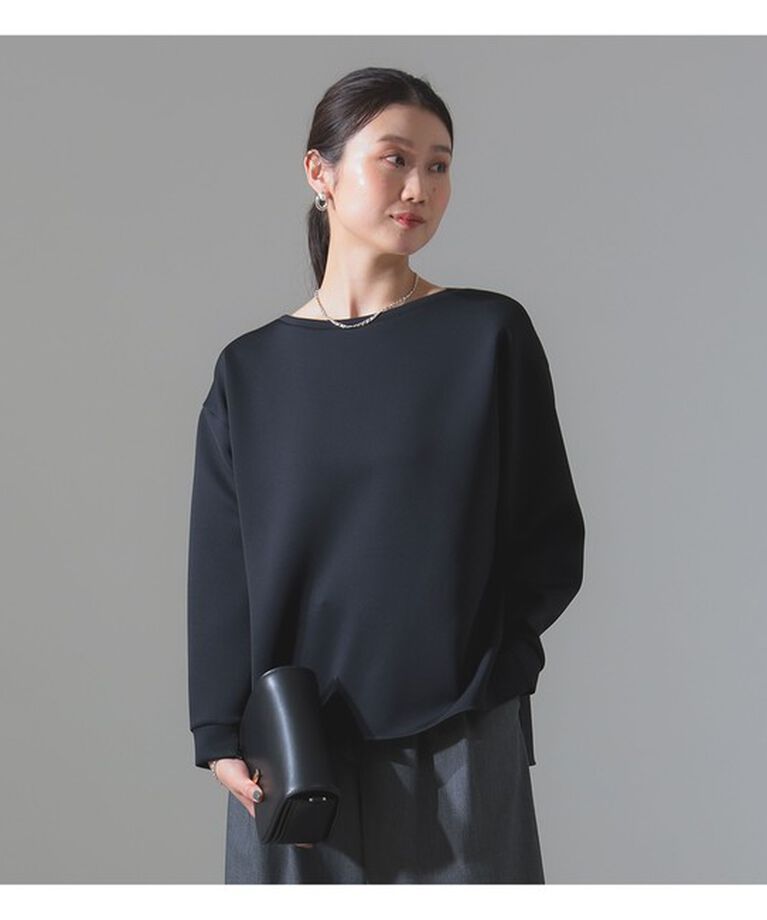 Demi-Luxe BEAMS 「ダンボール ロングスリーブ プルオーバー」|Tシャツ・カットソー|BLACK