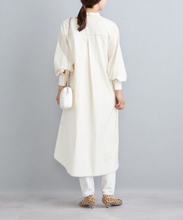 SHIPS for women「〈手洗い可能〉パールモチーフボタンワンピース ストライプ/ソリッド◇」|ワンピース|