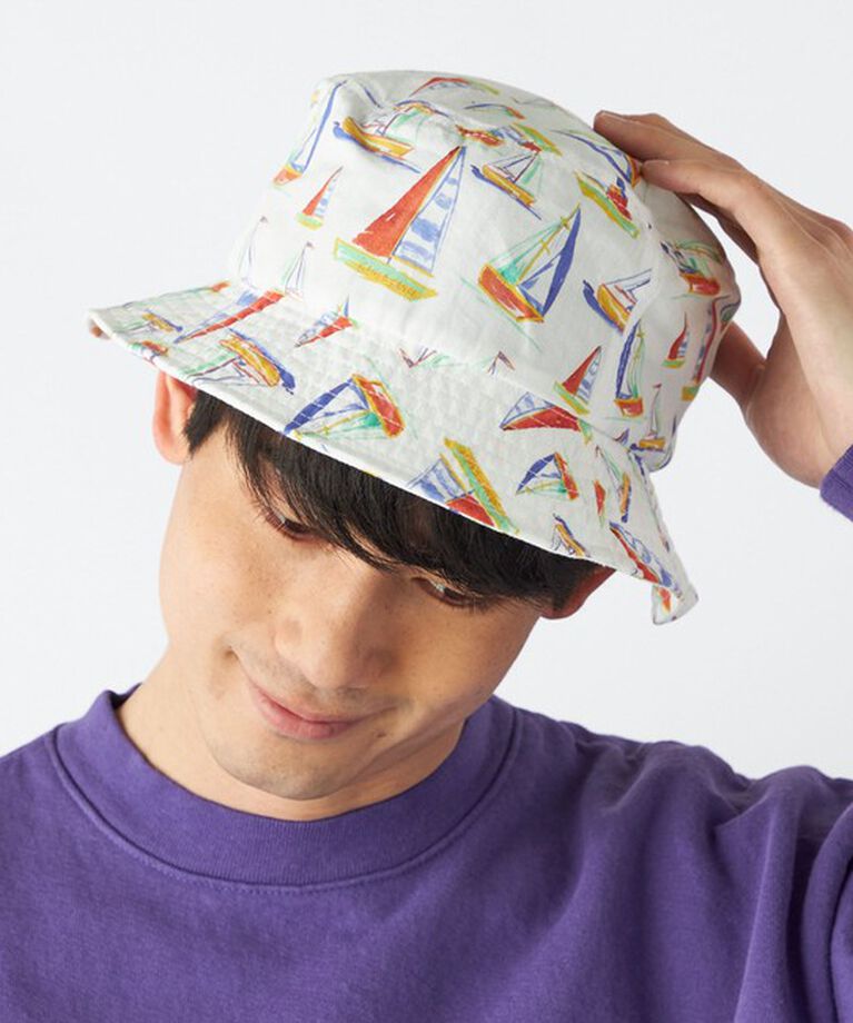 SHIPS any「【SHIPS any別注】 SANSE SANSE: ヨット プリント バケットハット◇」|ハット|
