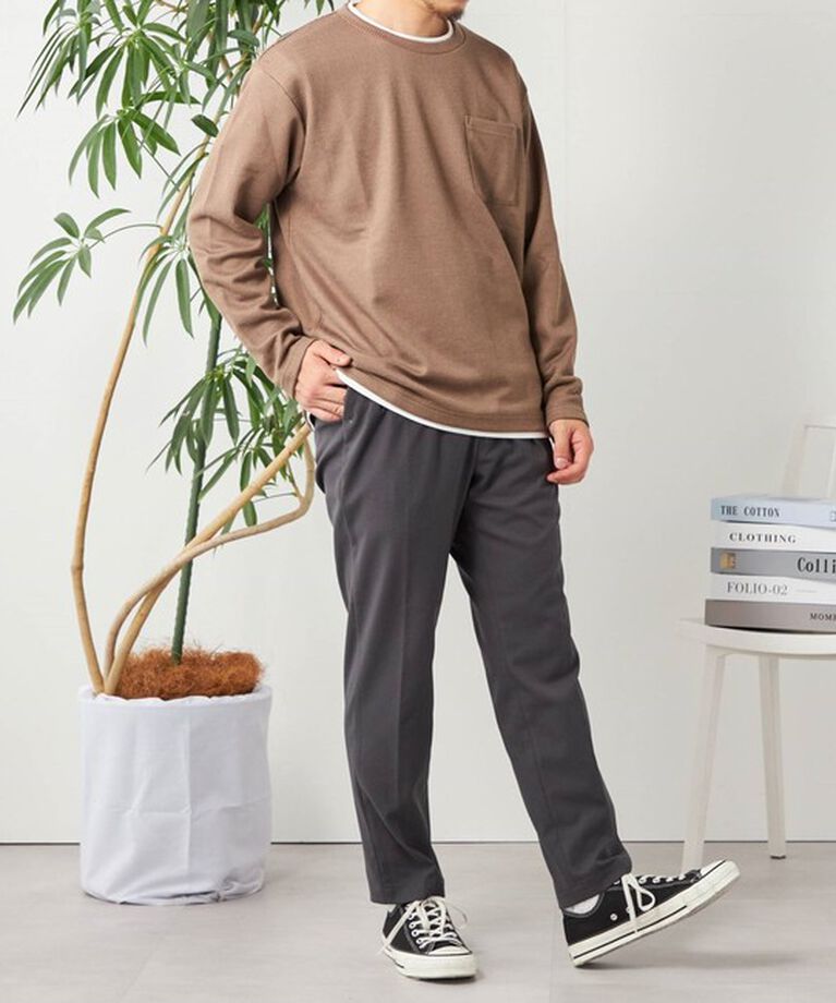 SHIPS any「SHIPS any: パールワッフル フェイクレイヤード Tシャツ (ロンT)◇」|Tシャツ・カットソー|