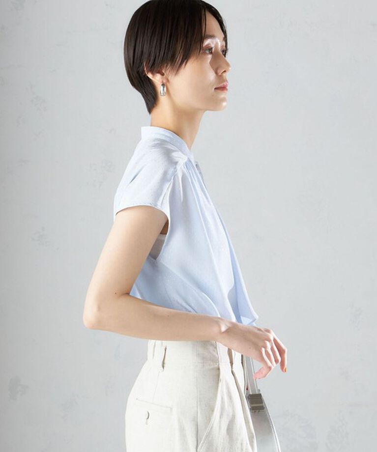 SHIPS for women「〈手洗い可能〉スカーフ タイ フレンチ スリーブ ブラウス ◇」|シャツ・ブラウス|