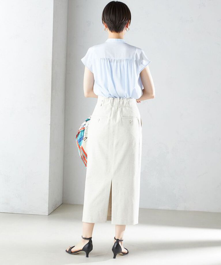 SHIPS for women「〈手洗い可能〉スカーフ タイ フレンチ スリーブ ブラウス ◇」|シャツ・ブラウス|