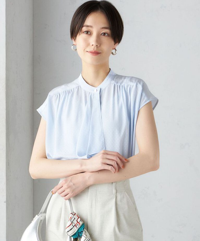 SHIPS for women「〈手洗い可能〉スカーフ タイ フレンチ スリーブ ブラウス ◇」|シャツ・ブラウス|
