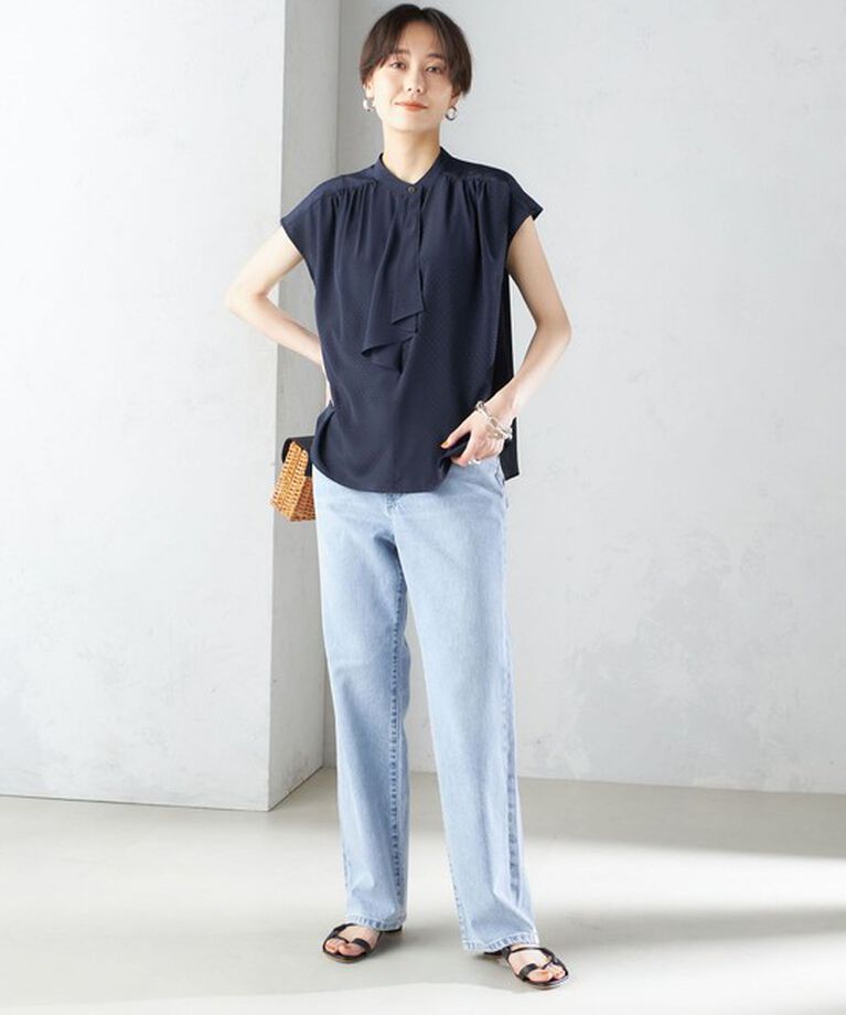SHIPS for women「〈手洗い可能〉スカーフ タイ フレンチ スリーブ ブラウス ◇」|シャツ・ブラウス|