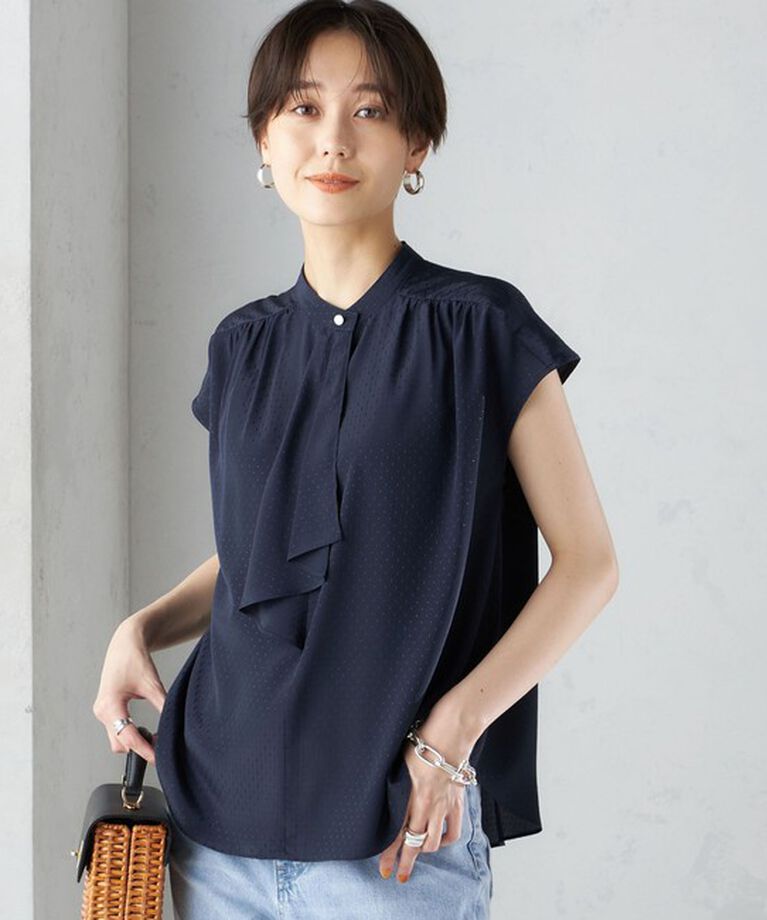 SHIPS for women「〈手洗い可能〉スカーフ タイ フレンチ スリーブ ブラウス ◇」|シャツ・ブラウス|