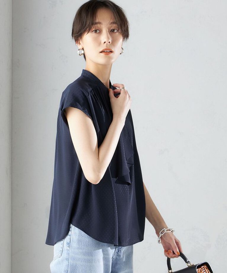 SHIPS for women「〈手洗い可能〉スカーフ タイ フレンチ スリーブ ブラウス ◇」|シャツ・ブラウス|