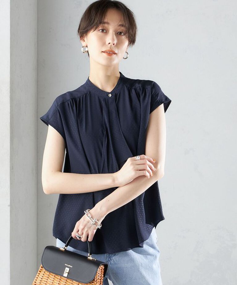 SHIPS for women「〈手洗い可能〉スカーフ タイ フレンチ スリーブ ブラウス ◇」|シャツ・ブラウス|