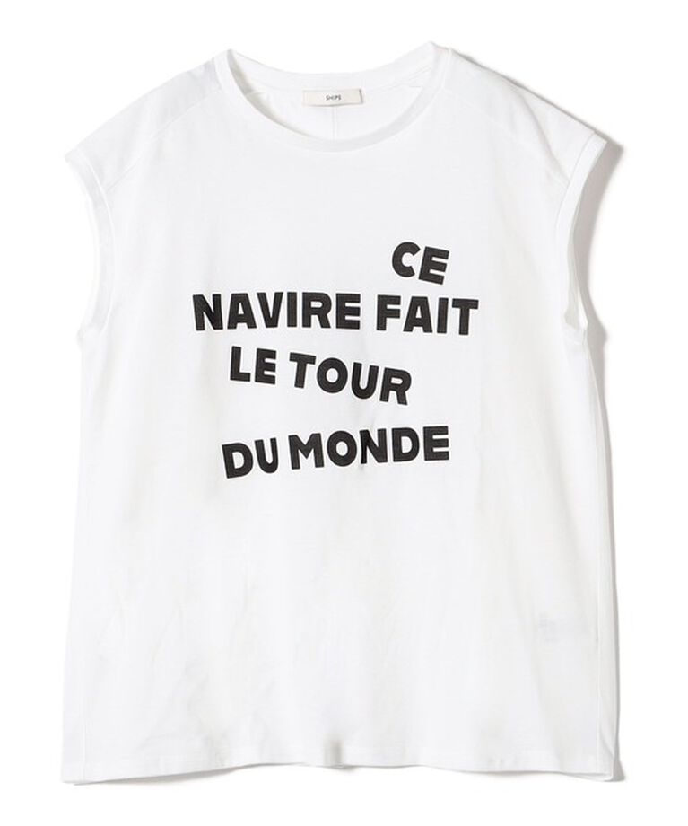 SHIPS for women「ローズペトール フレンチスリーブ プリント TEE」|Tシャツ・カットソー|