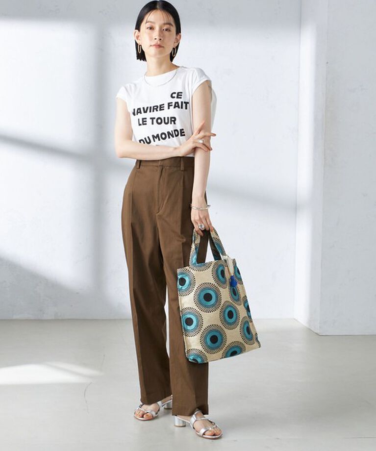 SHIPS for women「ローズペトール フレンチスリーブ プリント TEE」|Tシャツ・カットソー|