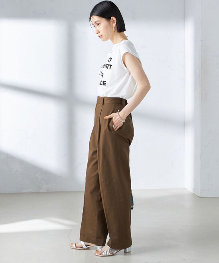 SHIPS for women「ローズペトール フレンチスリーブ プリント TEE」|Tシャツ・カットソー|