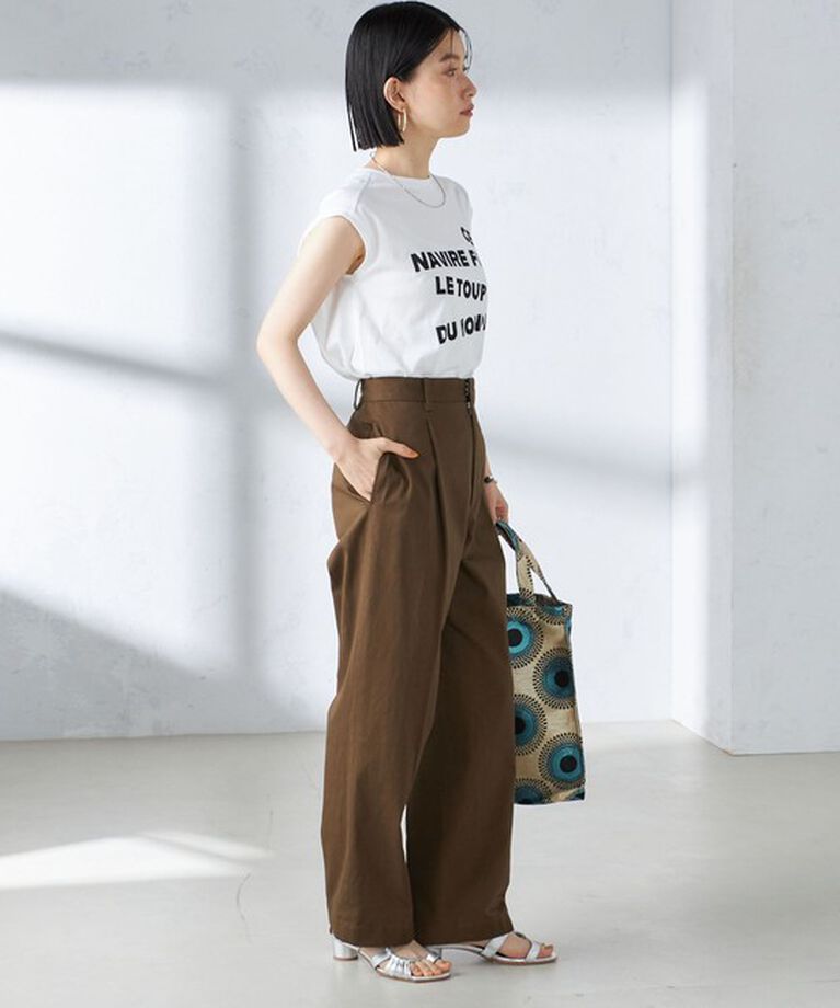 SHIPS for women「ローズペトール フレンチスリーブ プリント TEE」|Tシャツ・カットソー|