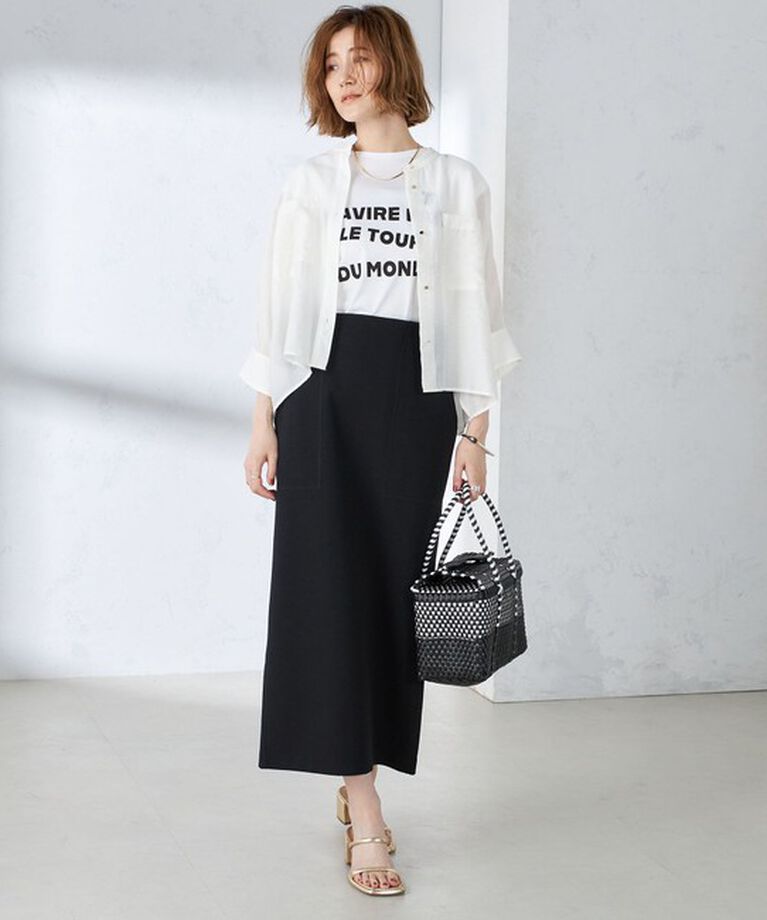 SHIPS for women「ローズペトール フレンチスリーブ プリント TEE」|Tシャツ・カットソー|