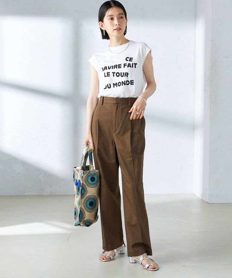 SHIPS for women「ローズペトール フレンチスリーブ プリント TEE」|Tシャツ・カットソー|