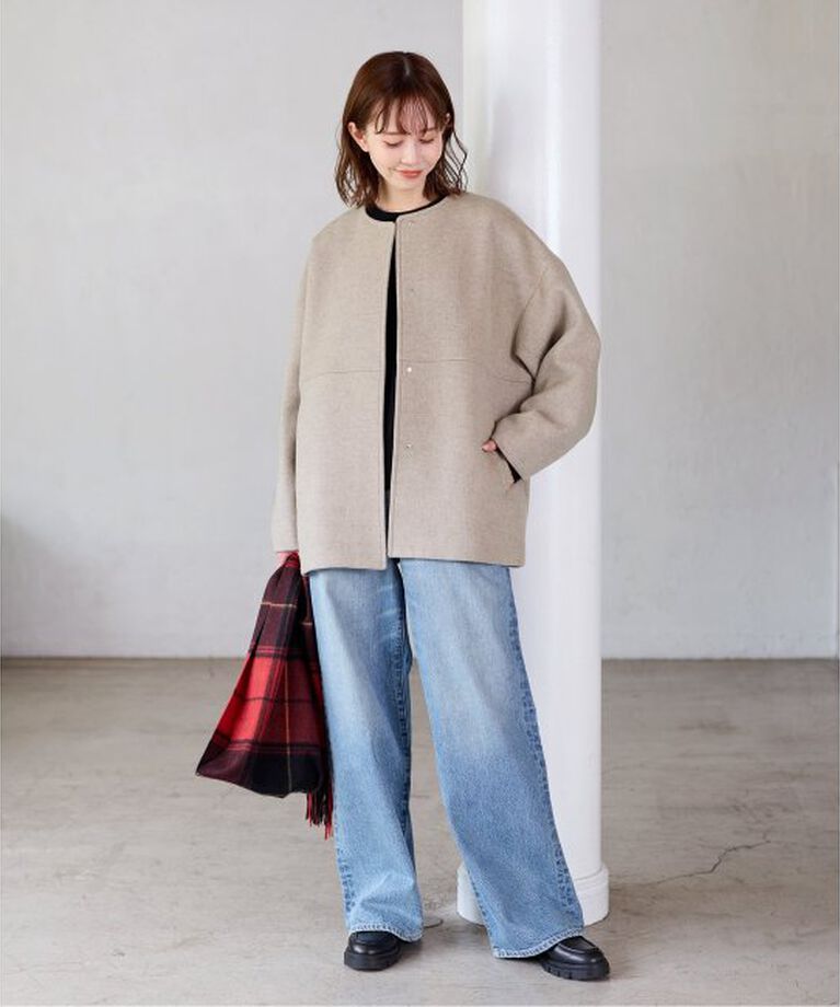 JOURNAL STANDARD「《追加2》スーパー140ビーバーノーカラーショートコート」|その他|