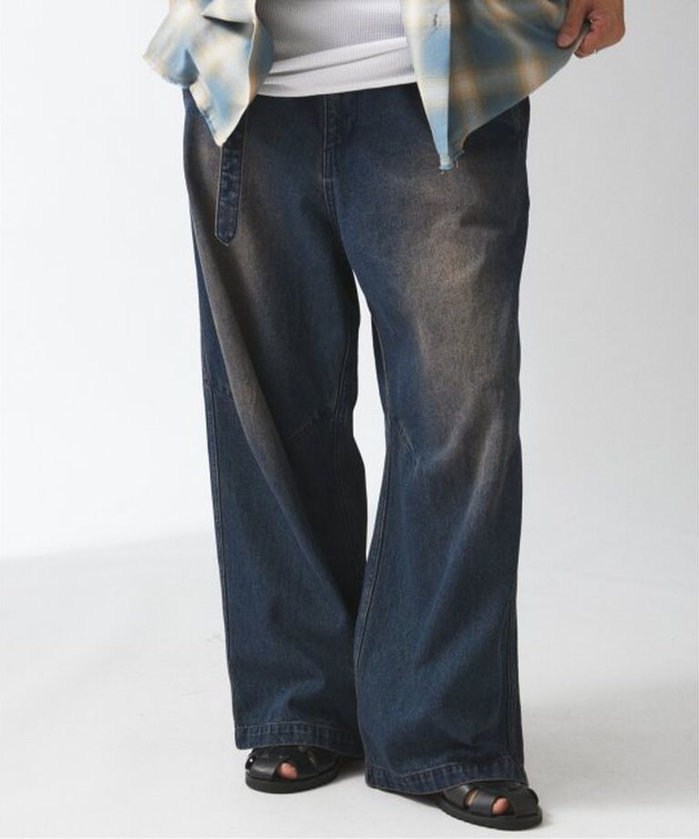 JOURNAL STANDARD relume「10オンス ベルテッド デニム スノー パンツ」|デニム|ネイビー