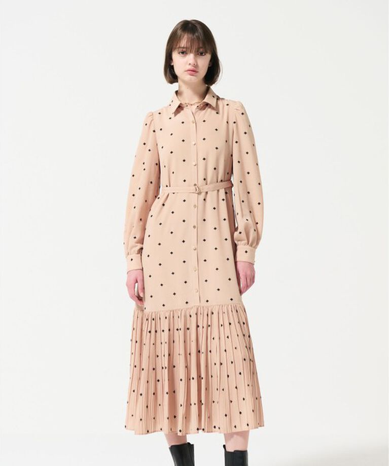 GRACE CONTINENTAL「ベルト付刺繍ロングワンピース」|ワンピース|