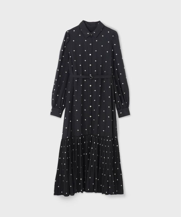 GRACE CONTINENTAL「ベルト付刺繍ロングワンピース」|ワンピース|