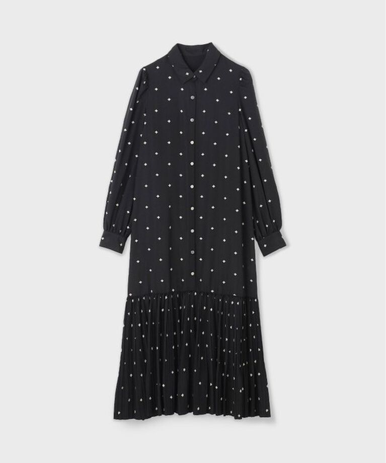 GRACE CONTINENTAL「ベルト付刺繍ロングワンピース」|ワンピース|