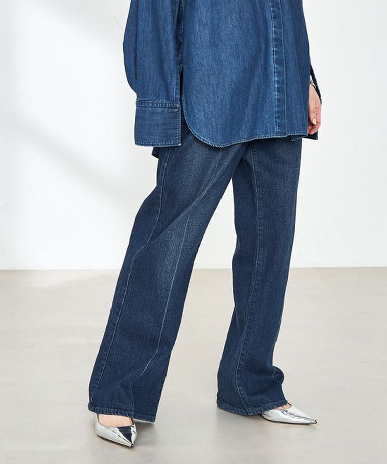 Rie Miller「【RM denim】センタープレスハイウエストデニム」|デニム|