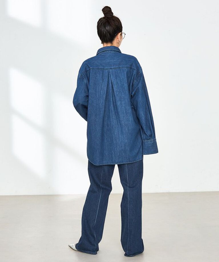 Rie Miller「【RM denim】センタープレスハイウエストデニム」|デニム|
