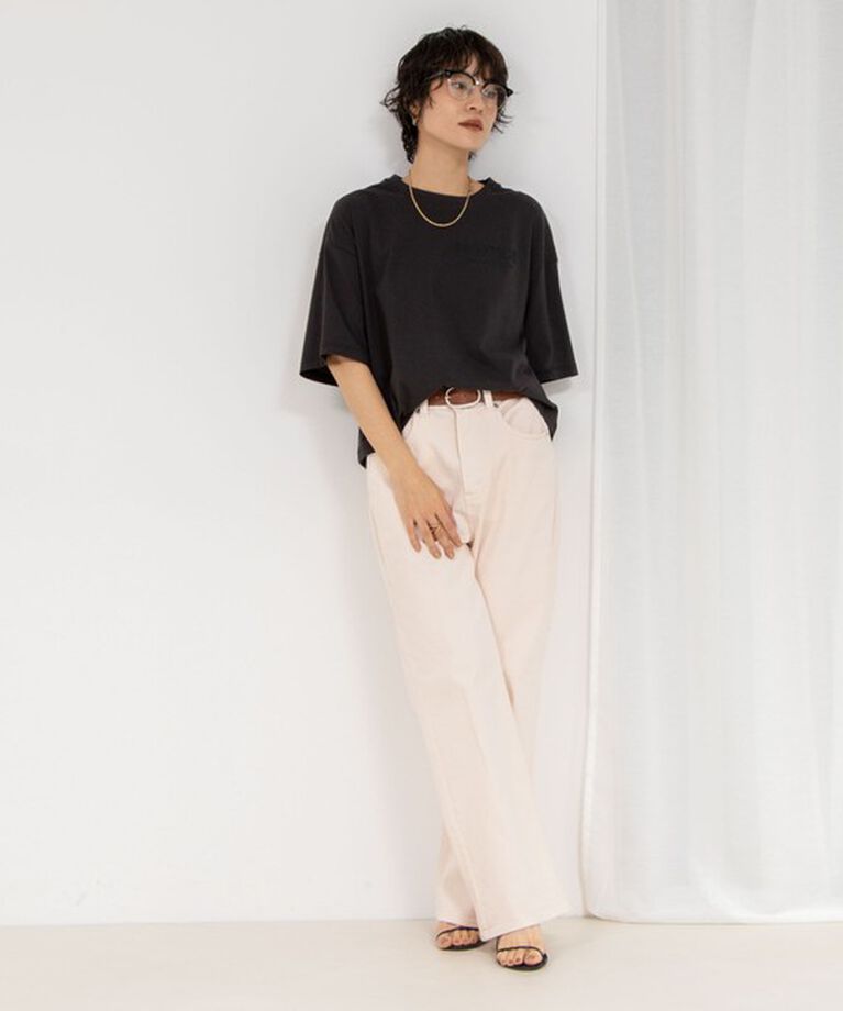 Rie Miller「【RM denim】センタープレスハイウエストデニム」|デニム|