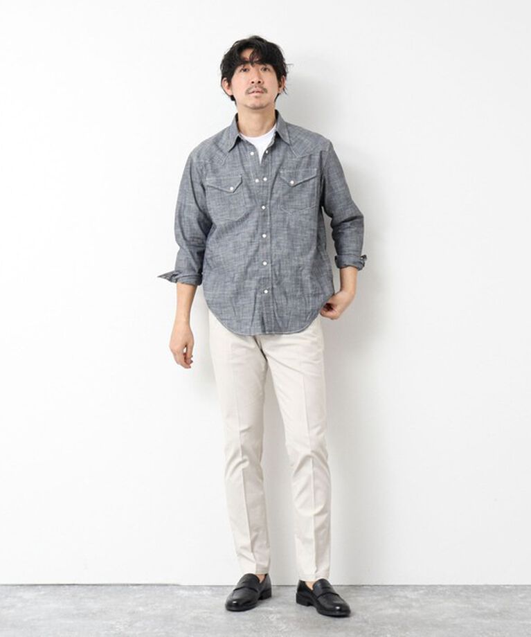 NOLLEY'S goodman「《ビジカジ対応》綿麻COOLMAX スリムフィットパンツ 25SS」|チノ|