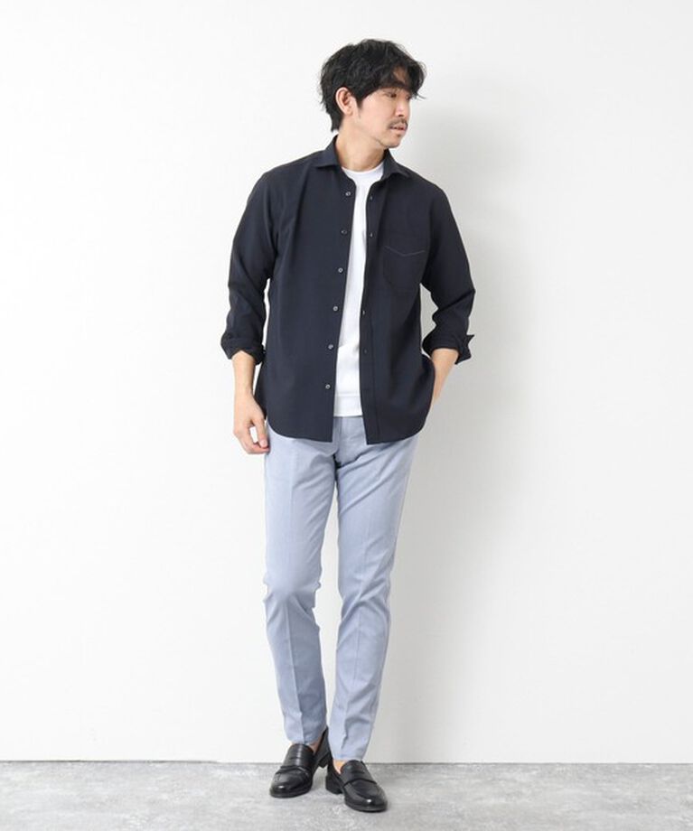 NOLLEY'S goodman「《ビジカジ対応》綿麻COOLMAX スリムフィットパンツ 25SS」|チノ|