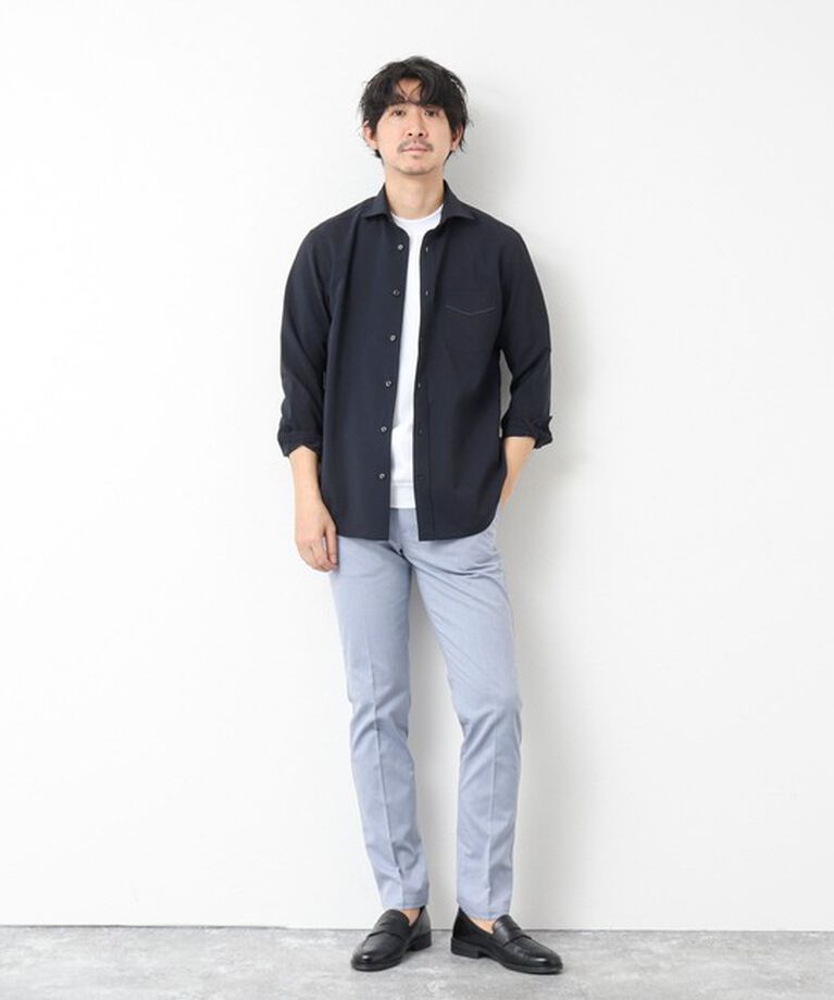 NOLLEY'S goodman「《ビジカジ対応》綿麻COOLMAX スリムフィットパンツ 25SS」|チノ|