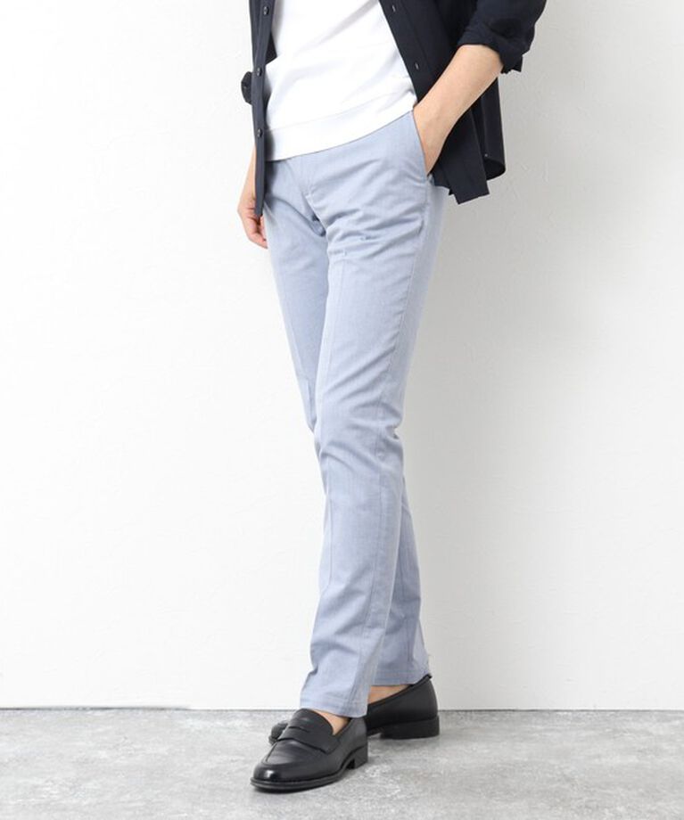 NOLLEY'S goodman「《ビジカジ対応》綿麻COOLMAX スリムフィットパンツ 25SS」|チノ|