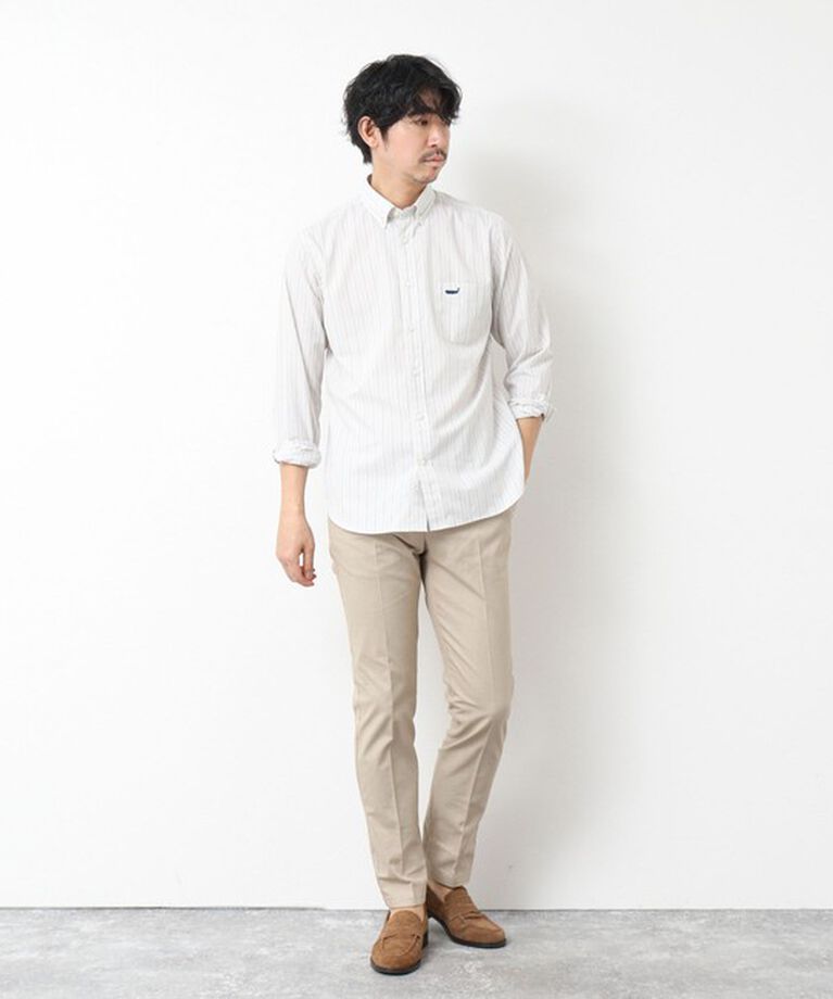 NOLLEY'S goodman「《ビジカジ対応》綿麻COOLMAX スリムフィットパンツ 25SS」|チノ|