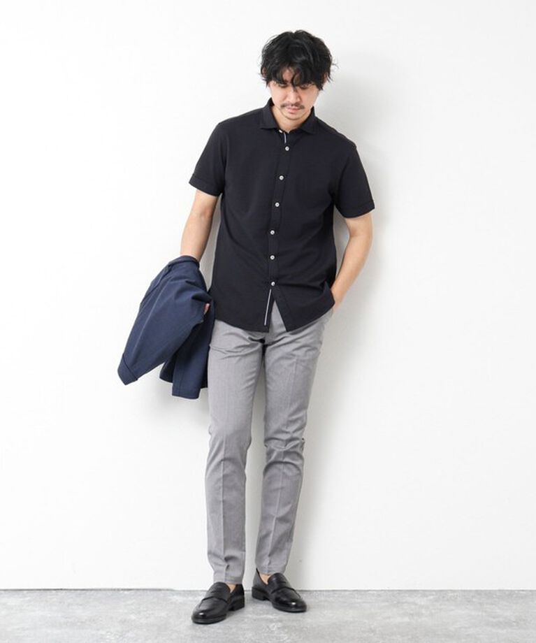 NOLLEY'S goodman「《ビジカジ対応》綿麻COOLMAX スリムフィットパンツ 25SS」|チノ|