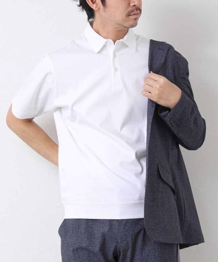 NOLLEY'S goodman「《ビジカジ対応》シルケットスムース ドレスポロ 25SS」|ポロシャツ|ホワイト