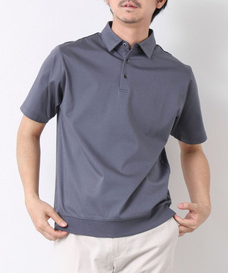 NOLLEY'S goodman「《ビジカジ対応》シルケットスムース ドレスポロ 25SS」|ポロシャツ|チャコールグレー