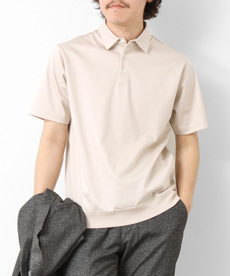 NOLLEY'S goodman「《ビジカジ対応》シルケットスムース ドレスポロ 25SS」|ポロシャツ|グレーベージュ