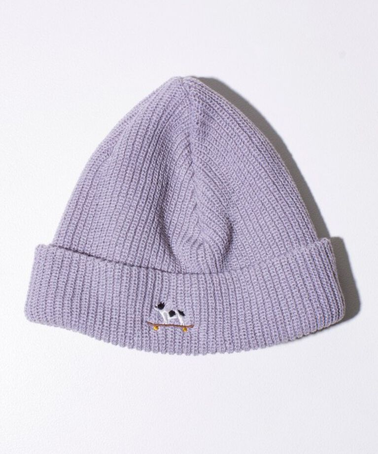 GLOSTER「【GLOSTER/グロスター】フレンチブルドッグ刺繍 ニットワッチ ニット帽」|ニット帽|ライトグレー